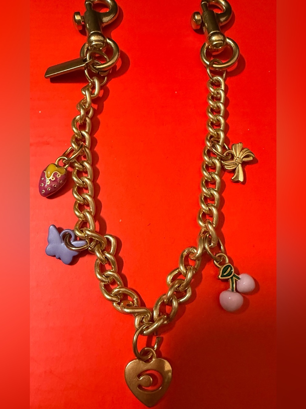 Jequiba designer inspired Gold bag Charm Chain and key holder